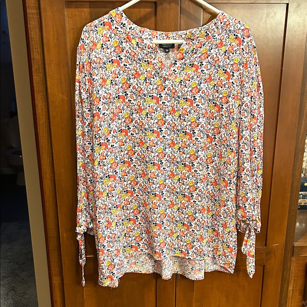 Jones New York Multicolor Floral Blouse